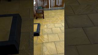 Newly Laid Patio in Bradstone Peak Buff Riven Slabs [upl. by Reisfield]