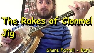 The Rakes of Clonmel Jig Irish Tenor Banjo Music  Shane Farrell [upl. by Imoyn]