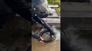 DIY Drain Unblocking Using Discarded Tires Clearing Blocked Drains trending satisfying asmr diy [upl. by Nnylamme90]