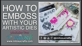 How To Use Artistically Inked Stamp and Die Emboss Artistic Dies For Card Making with Stampin Up [upl. by Ettezil]