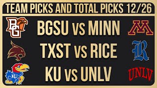 FREE College Football Picks Today 122623 NCAAF Bowl Betting Picks and Predictions [upl. by Munt]