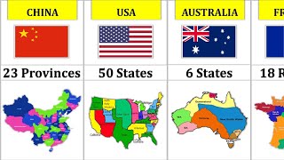 195 Countries Number of States  Provinces  Regions  Districts [upl. by Sined]