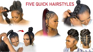 5 Quick And Easy Hairstyle Using Braid Extension [upl. by Ashelman]