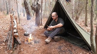 Koc pałatka i deszczowy biwak old school Bushcraft [upl. by Bollen]