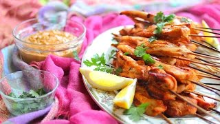 Brochetas de pollo satay [upl. by Tillie341]