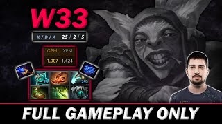 w33 GOD w33 Meepo with 25 Kills 1007 GPM 1424 XPM  Full Gameplay Meepo660 [upl. by Yleek]