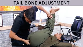 How to treat TAIL BONE PAIN sacrumadjustment  best Chiropractic treatment in india [upl. by Ivens]