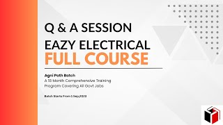 Q amp A Session I Eazy Electrical Full Course I A Comprehensive Govt Job Exam Preparation [upl. by Ilrahc]