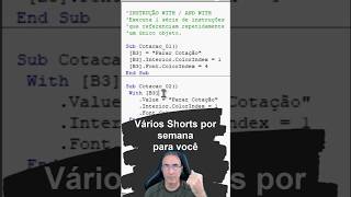 Expressão quotWith  Targetquot como usar Excel VBA [upl. by Adnolohs]