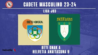 CM  LIGA  1ª FASE  J03  Beti Onak A vs Helvetia Anaitasuna B 20232024 [upl. by Seiuqram]