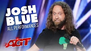 Josh Blue  FINALIST  ALL Performances  Americas Got Talent 2021 [upl. by Lapotin]