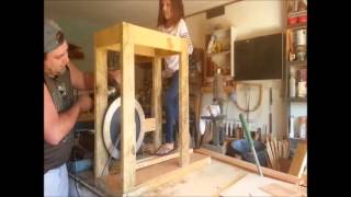 Foot Powered Treadle Scroll Saw Made from Pallet Wood [upl. by Dinan3]