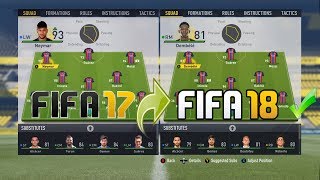 FIFA 17 İÇİN FIFA 18 TRANSFER YAMASI [upl. by Egor]