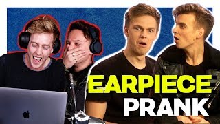 Joe Sugg Caspar Lee INTERVIEW PRANK EARPIECE ft Conor Maynard [upl. by Anasxor256]