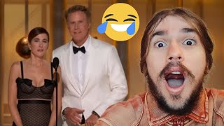 SO FUNNY 😂 Will Ferrell amp Kristen Wiig I 81st Golden Globes  REACTION by Klodjan Pellumaj [upl. by Atelokin]