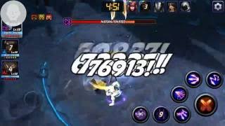 Marvel Future Fight  Proxima Midnight vs Thanos One Shot Kill World Boss [upl. by Nanaj]