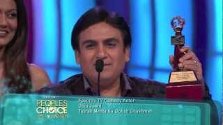 Dilip Joshi wins Favorite TV Comedy Actor at Peoples Choice Awards 2012 HD [upl. by Atteuqahs]