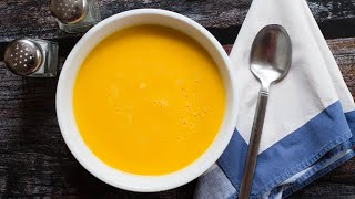 Simple Easy and Hearty Butternut Squash Soup Recipe  EatSimpleFoodcom [upl. by Layap]