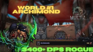 1 World DPS Rogue Azgalor  Multiz Reign  Classic TBC [upl. by Lyrpa]