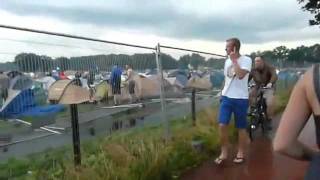 Pukkelpop STORM DISASTER 2011  Camping  Thunderstorms everywhere  must see shocking footage [upl. by Scrogan]