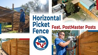 Horizontal Picket PostMaster Privacy Fence  Butler Contracting [upl. by Attlee591]