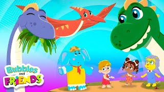 Learn Dinosaurs Names with Bubbles and Friends 🦖  Full Episode  Song For Kids [upl. by Asiralc293]