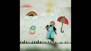 Rain theme baby photoshoot idea rainbow theme baby photoshoot 6mth Baby photoshoot [upl. by Epolenep]