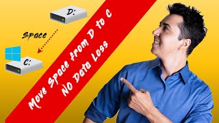 How to move space from d drive to c drive without losing data Windows 11108  C drive red  Fixed [upl. by Enrobso]