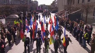 Ireland celebrates Easter Rising centenary with a parade gun salutes and fly past [upl. by Tneicniv]