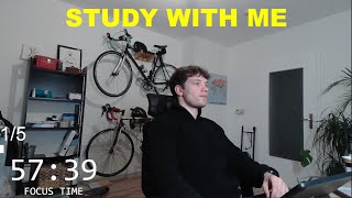 Study with me 6 hour lofirain music Pomodoro 6010 [upl. by Hamel]