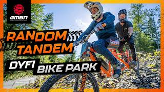 Riding The Hardest Bike Park In The UK On The Random Tandem [upl. by Aynotel734]