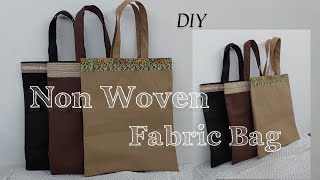 DIY Non Woven Fabric Bag Shopping Bag Beginners Friendly [upl. by Rednaeel]