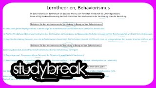 Lerntheorien Behaviorismus  Psychologie [upl. by Kolk756]