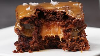 The Best Gooey Salted Caramel Brownies [upl. by Edrock]