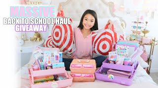 MASSIVE BACK TO SCHOOL SUPPLIES HAUL GIVEAWAY [upl. by Alyworth]