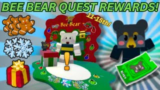 Bee Bear Beesmas 2024 Quests 1115 Rewards  Bee Swarm Simulator [upl. by Wojcik56]