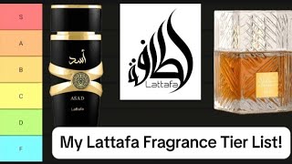 My Lattafa Fragrance Tier List lattafa Fragrance cologne perfume ranking foryoupage foryou [upl. by Siramed]