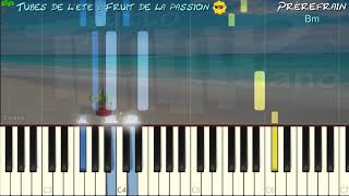 Francky Vincent  Fruit de la passion Piano facile [upl. by Nailuj279]