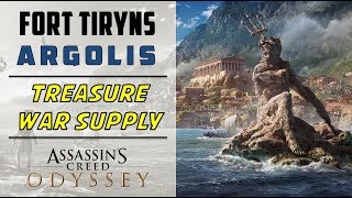 Fort Tiryns Argolis  Loot Treasure amp War Supply Location  ASSASSINS CREED ODYSSEY [upl. by Femi]