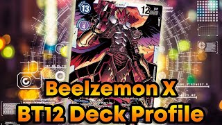 Best Deck This Format  Beelzemon Deck Profile Digimon TCG English BT12 Across Time [upl. by Luwana825]