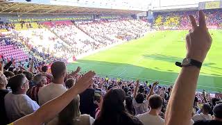 Pontus Janssons Magic Hat Brentford fans celebrate the winner at Watford [upl. by Cari]