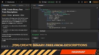 LEETCODE DAILY QUESTION 2196  Create Binary Tree From Descriptions  Is Kabir Coding programming [upl. by Langelo]