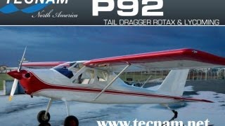 Tecnam P92 taildragger Lycoming powered Tecnam P92 all metal taildragger light sport aircraft [upl. by Erick]