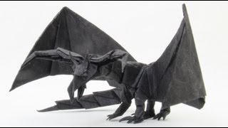 How to make an Origami Darkness Dragon 20 Tadashi Mori [upl. by Eintirb147]