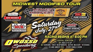 Midwest Modifieds Tour Powered by Wheeler Trucking  7272024 [upl. by Ahsinauq]