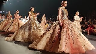 Atelier Zuhra Couture  SpringSummer 2018  Fashion Forward Dubai [upl. by Enyawed]