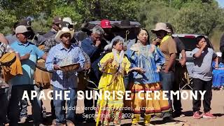 Apache Sunrise Ceremony Middle Verde September 30 2023 [upl. by Aihpos]