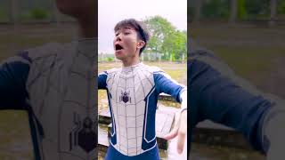 Alpha Hero helps Spider man get Gift and identify the impostor alphahero spiderman shorts [upl. by Ramedlav604]