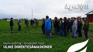 Markvandring i forsøksfelt med ulike direktesåmaskiner [upl. by Eisdnil]