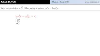 Zadanie 27  Matura 8 maja 2013 [upl. by Sitoeht]
